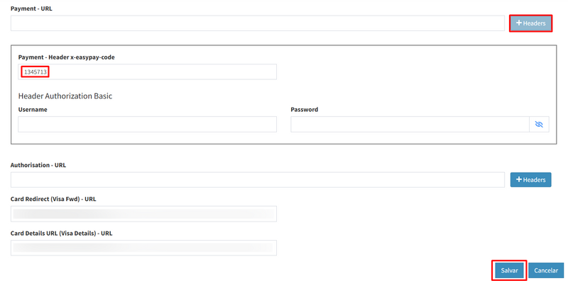 url configuration easypay
