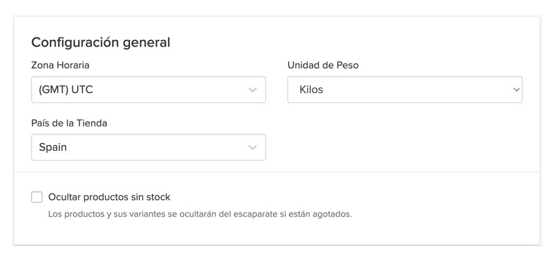 Configurações Gerais