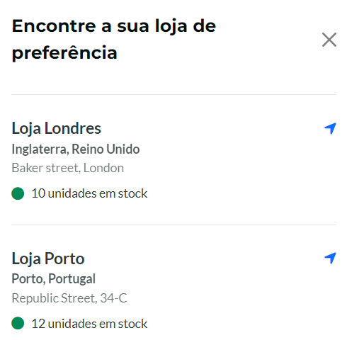 Stock por localização