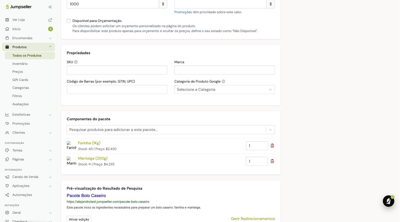 Secção Bundle Components