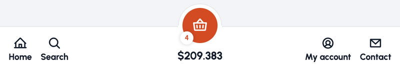 Barra de Navegação da Versão Minimal do Cabeçalho do Tema