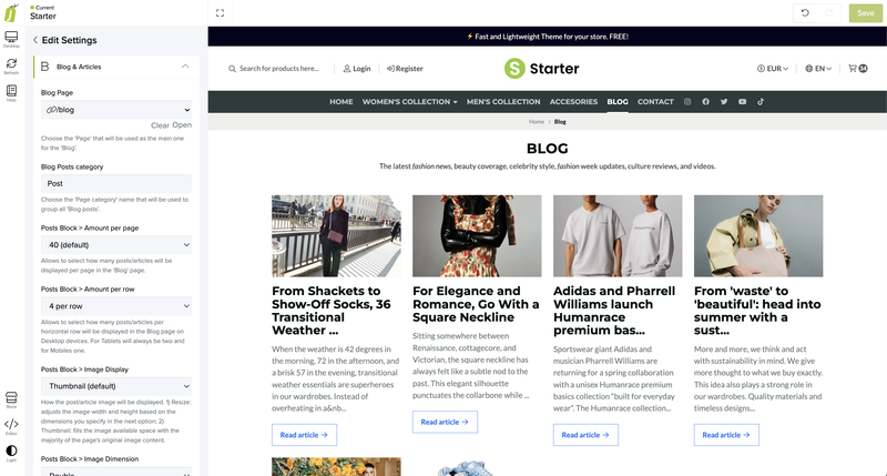 Blog & Artigos - Configuração