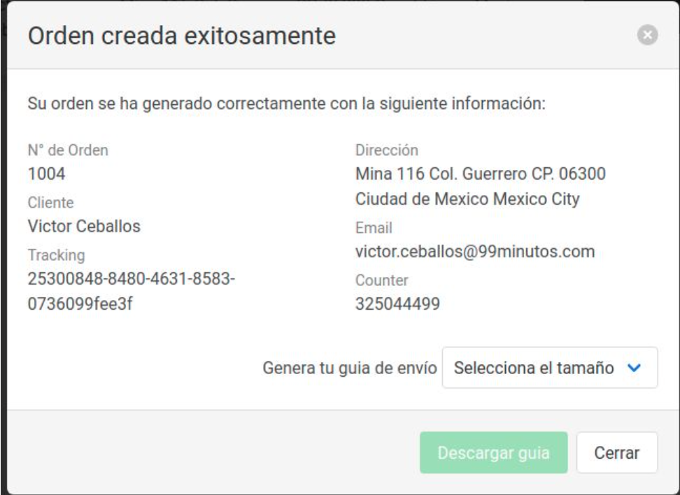 instrucciones de recogida