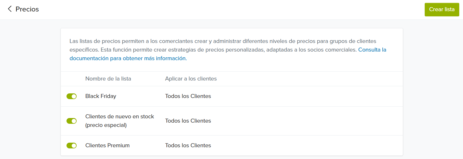 Navega a la sección Clientes
