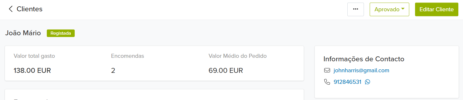 selecionar cliente
