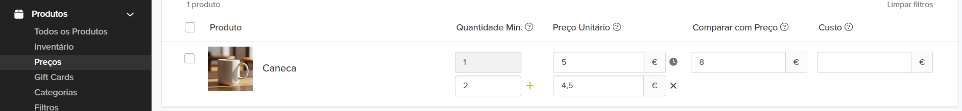 Single volume price