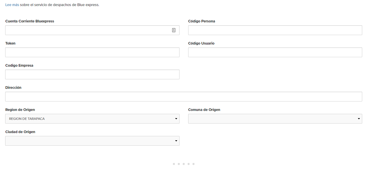 configuracion bluexpress