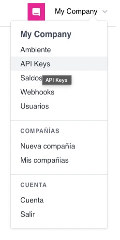 Drop down menu