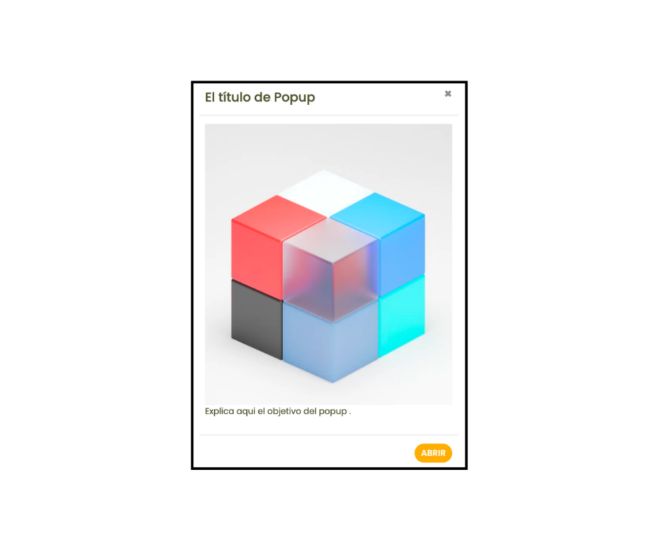 Popup minimalista