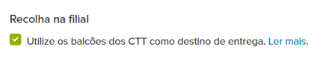 Configuração CTT no Jumpseller