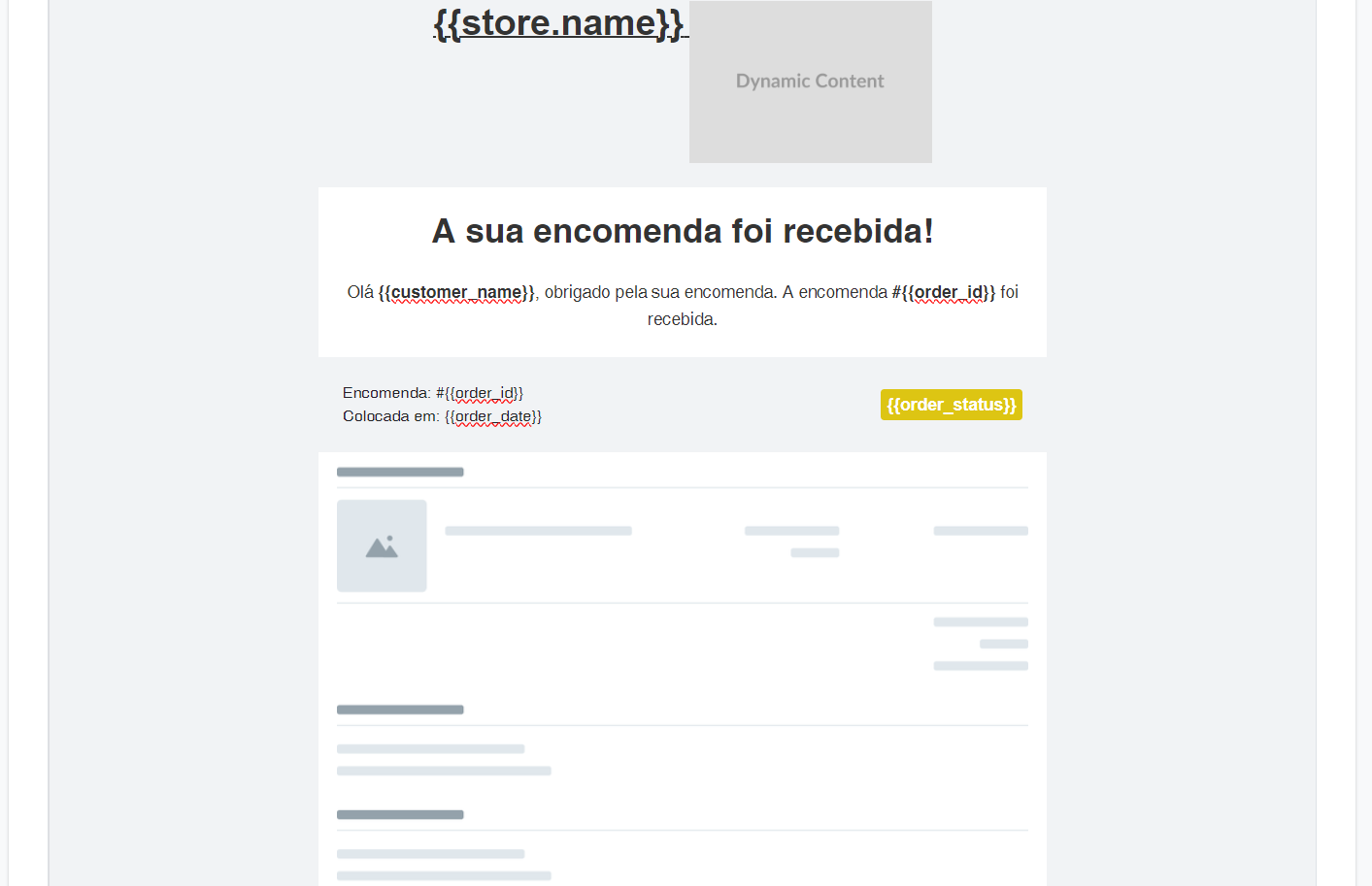 Editor de e-mail - Conteúdo bloqueado