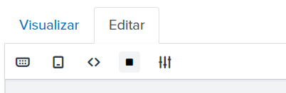 Barra de ferramentas do editor de e-mail