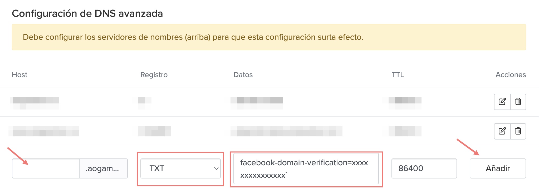 txt add domain