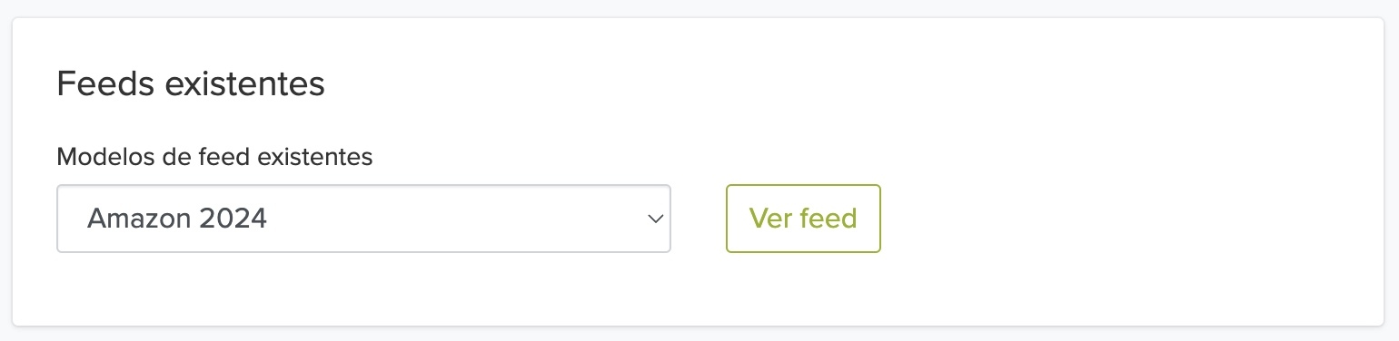 Título do feed e opções para guardar