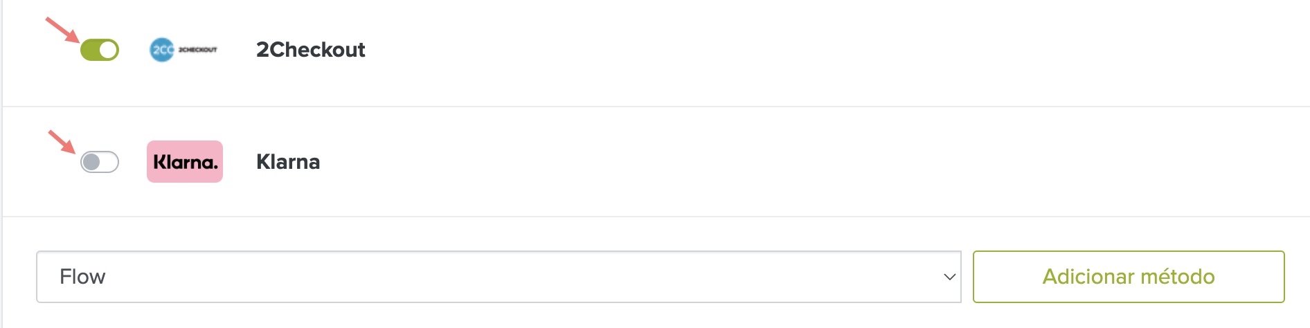 adicionar método de pagamento