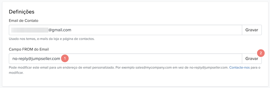email settings