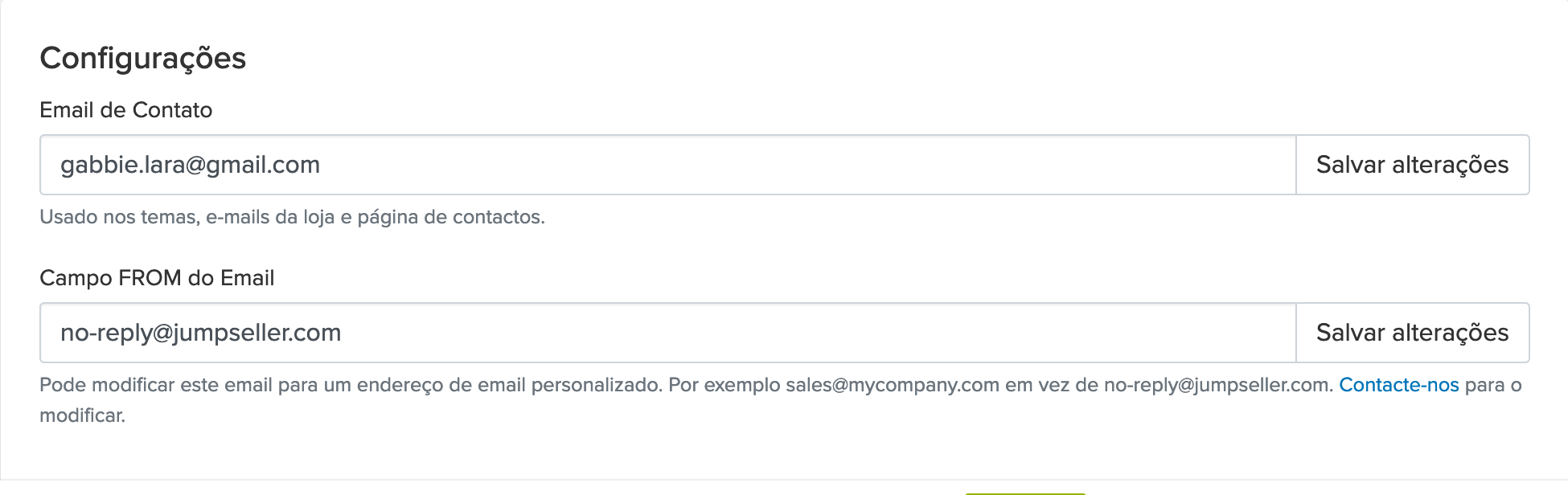 email settings