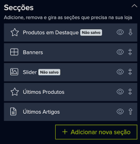 editar secções