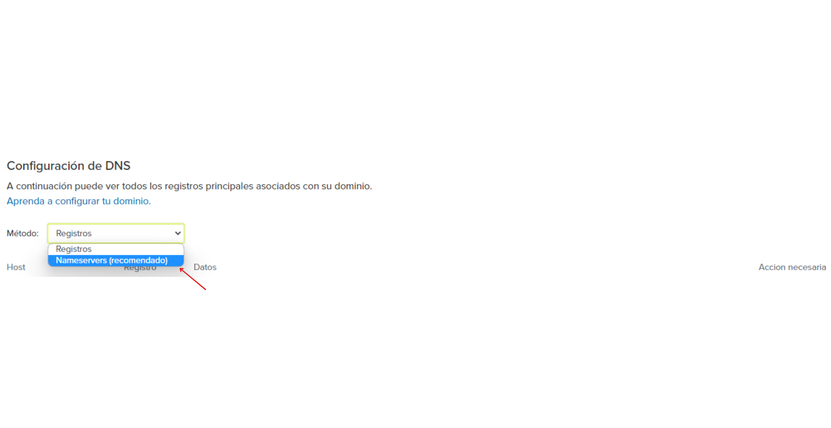 Name Servers Método