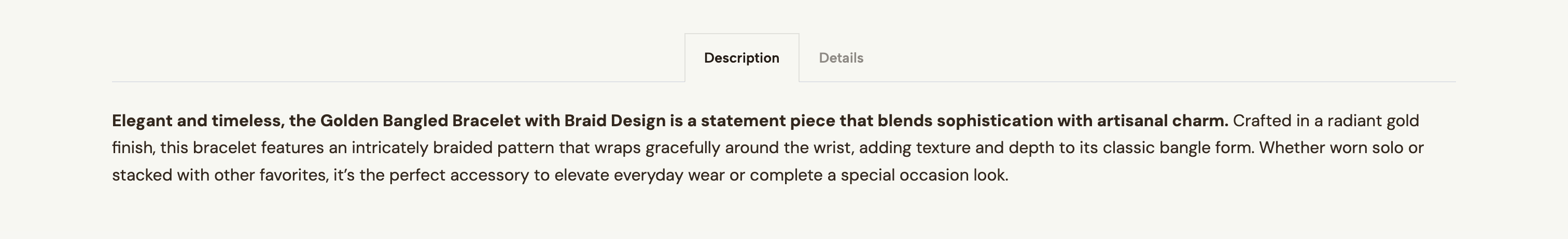 Product Tabs component